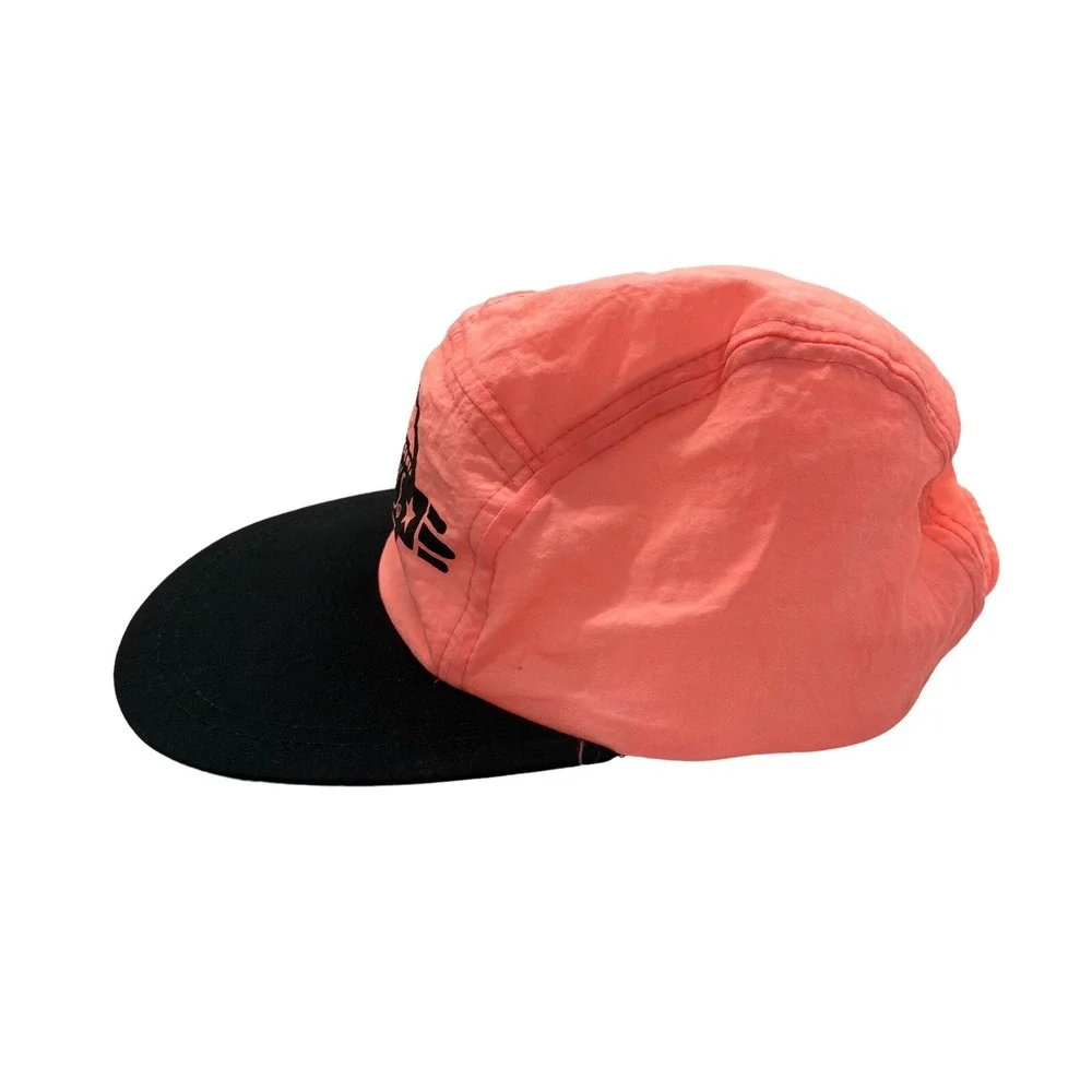 Levi's Florescent Pink Blood Orange Hat Adjustable Strap 5‎ Panel